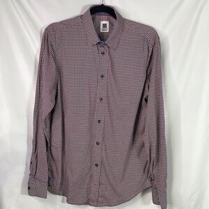Brooklyn brigade, navy, red white hounds tooth, check, stretchy shirt